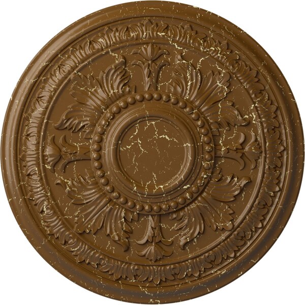 Ekena Millwork Tellson Ceiling Medallion (Fits Canopies up to 6 3/4"), 30 5/8"OD x 2 1/2"P, Smokey Topaz Crackle CM30TESTC - main